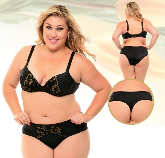 Tanga Lisa com Renda Bicolor